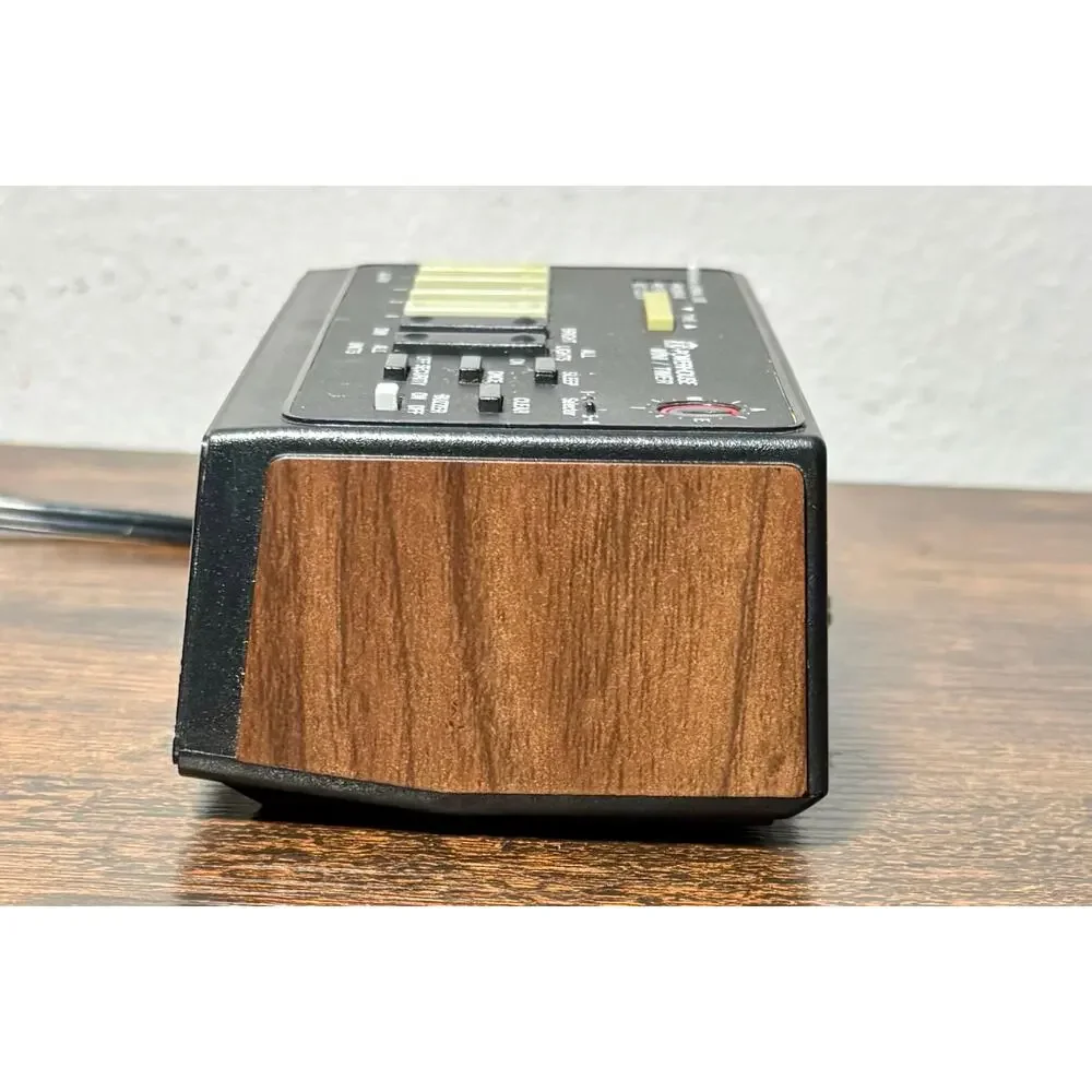 Powerhouse Mini Woodgrain Timer Alarm Clock X-10 Model MT522 ** Tested and Works